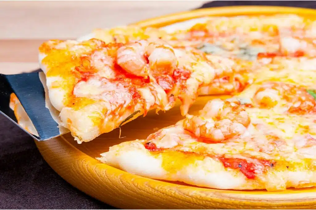 Pizza aux crevettes