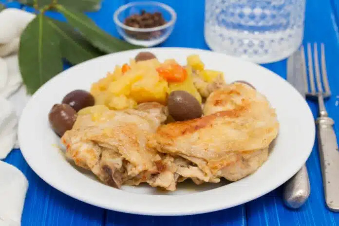 Cuisses de poulet aux pommes de terre et olives avec cookeo