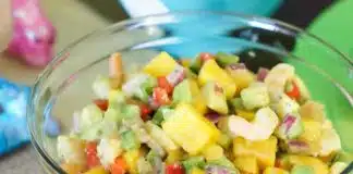 Salade crevettes avocat et mangue au thermomix