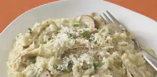 Risotto crémeux au poulet et ail au thermomix