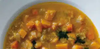 Soupe de potimarron et lentilles au cookeo