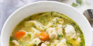 Soupe de poulet aux carottes et nouilles au thermomix