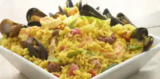 Paella espagnole au poulet et fruits de mer au cookeo