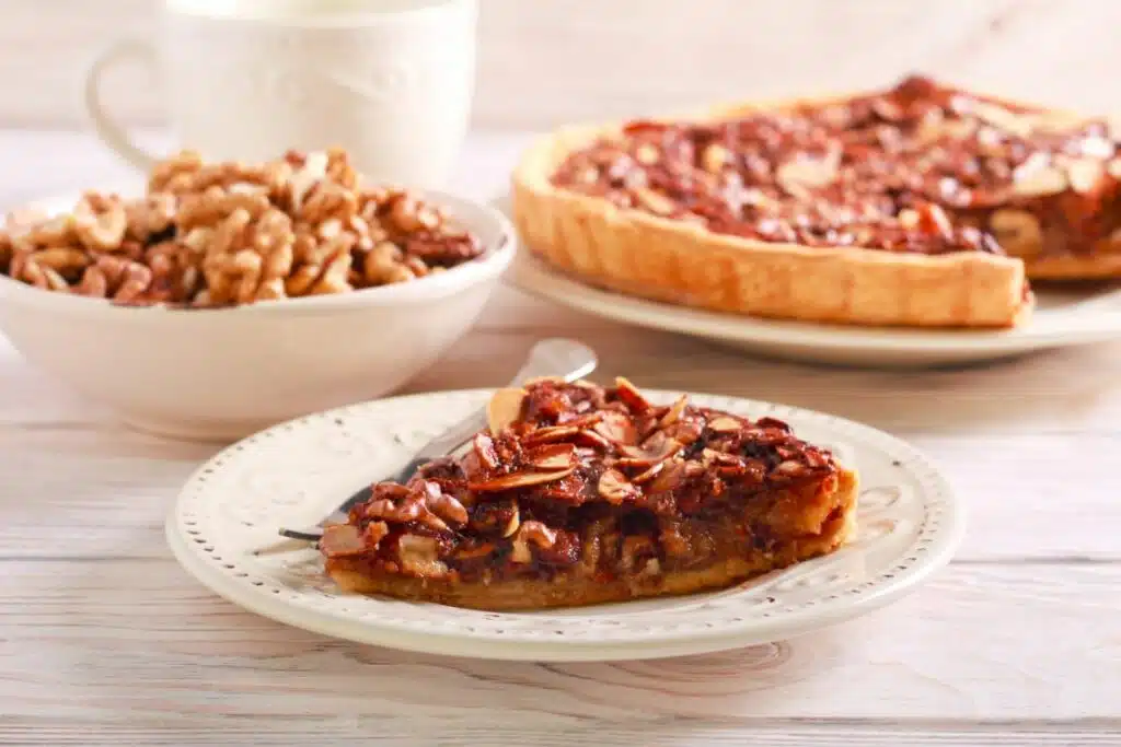 Tarte au noix et amandes