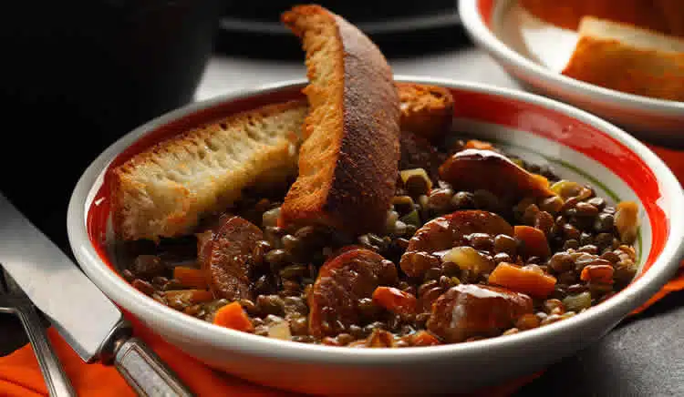 Saucisses aux lentilles et carottes au cookeo