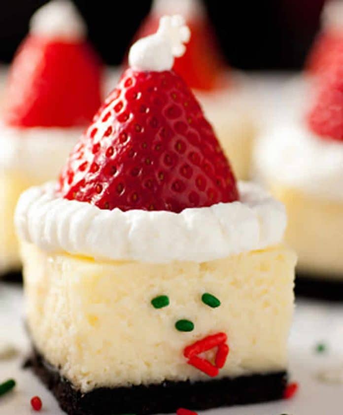 Mini cheesecake de Noel - pour votre dessert de Noël,