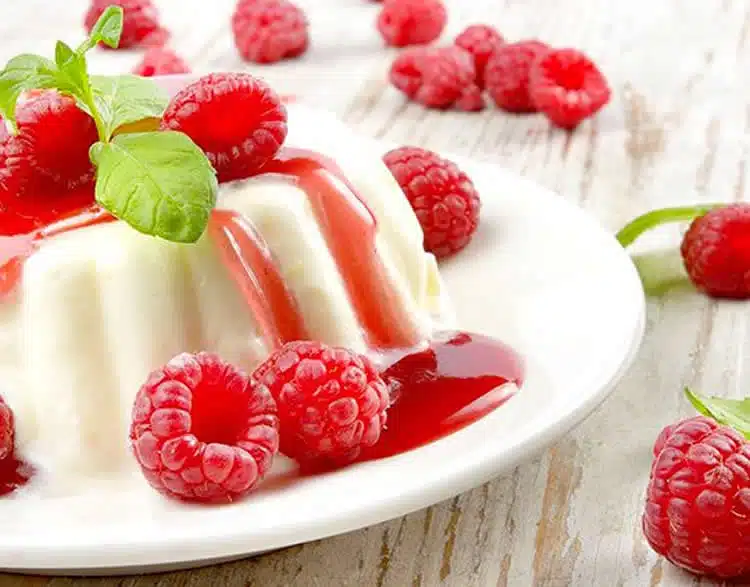 Panna cotta facile aux framboises