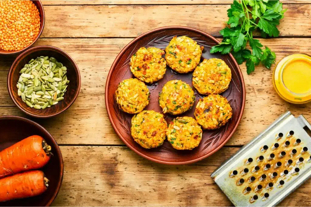 Galettes de carottes et lentilles au thermomix