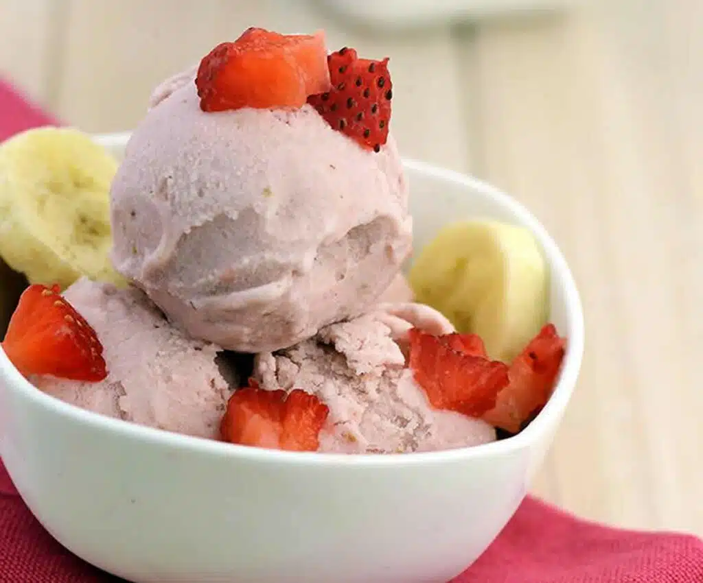 Glace fraise banane au thermomix