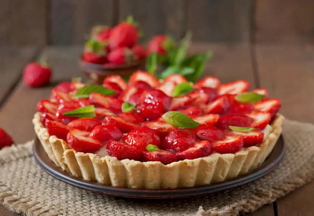 Tarte aux fraises et crème pâtissière au thermomix