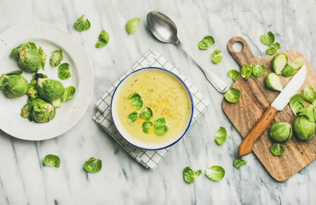 Soupe des choux de Bruxelles à la crème