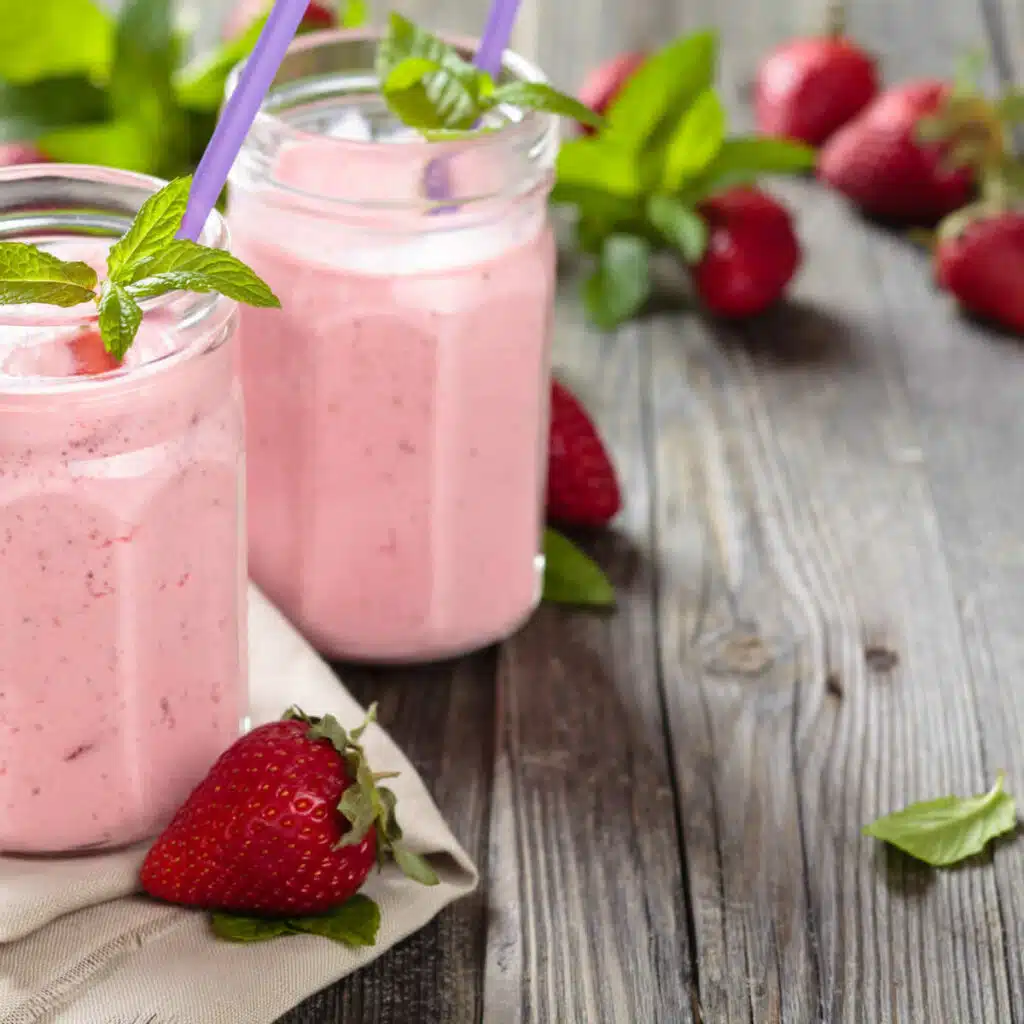 Comment faire un vrai milkshake à la fraise