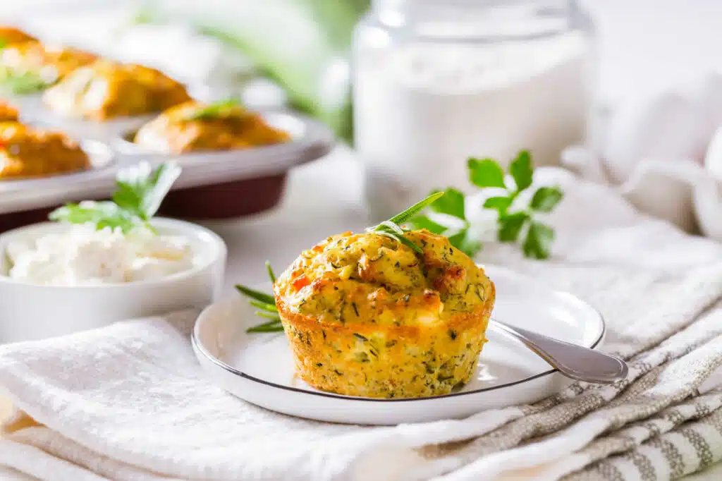 Muffins extra moelleux aux courgettes et chèvre