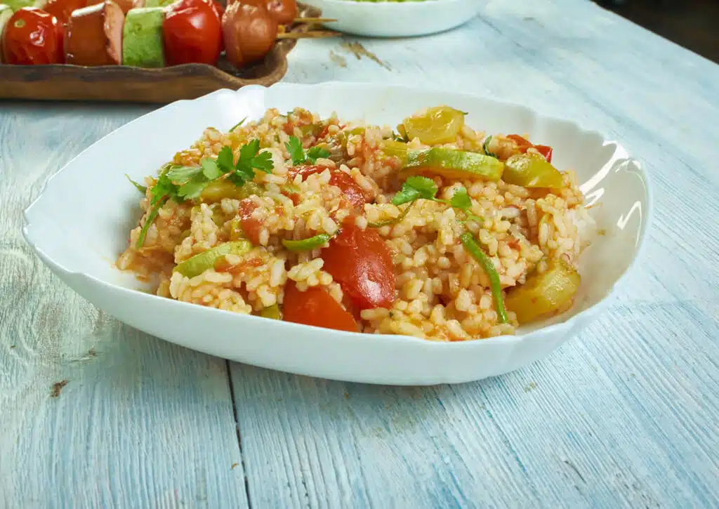 Risotto aux courgettes et tomates