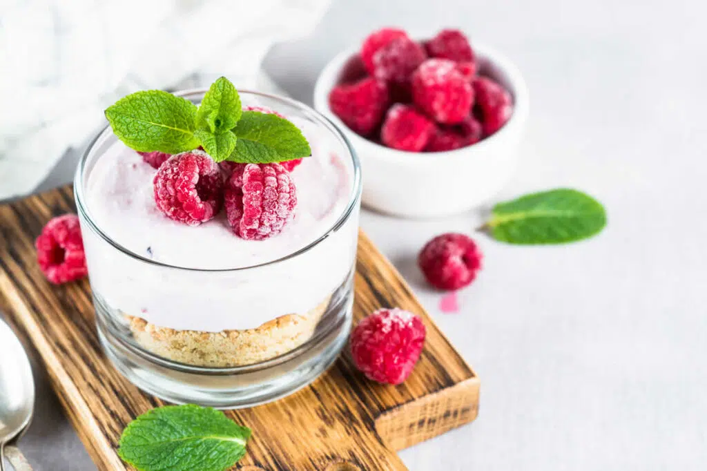 Verrine dessert mascarpone aux framboises