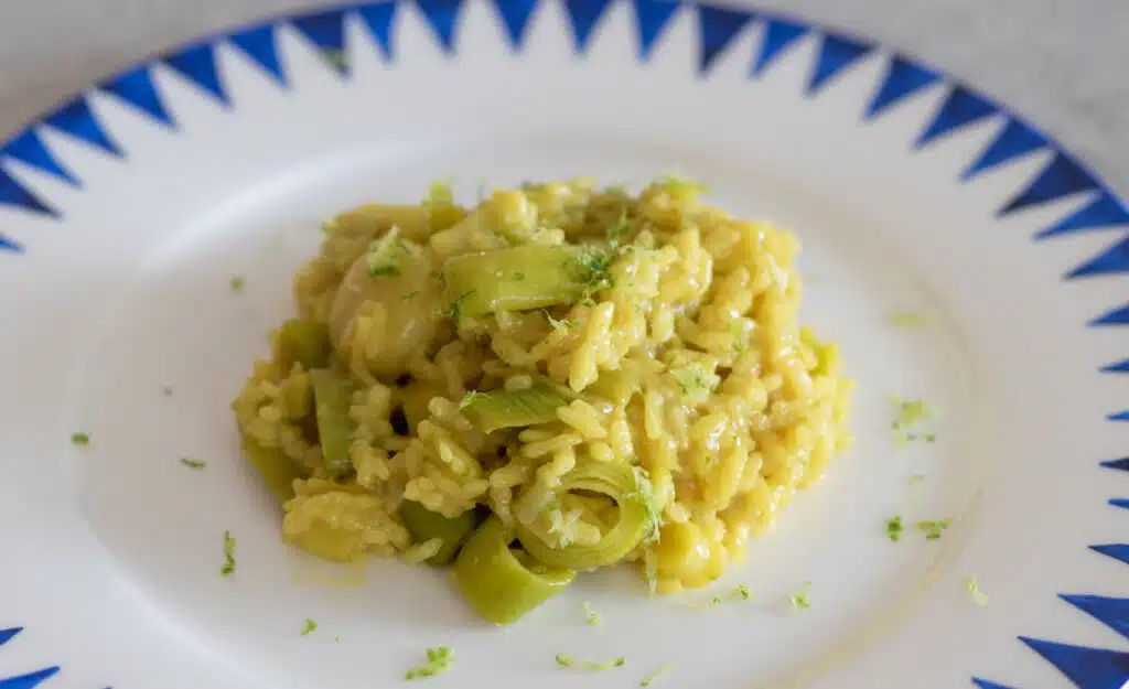 Risotto aux poireaux et au parmesan