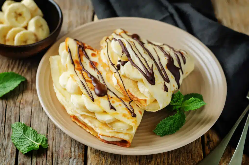 Crêpes chocolat banane pour 3 Personnes