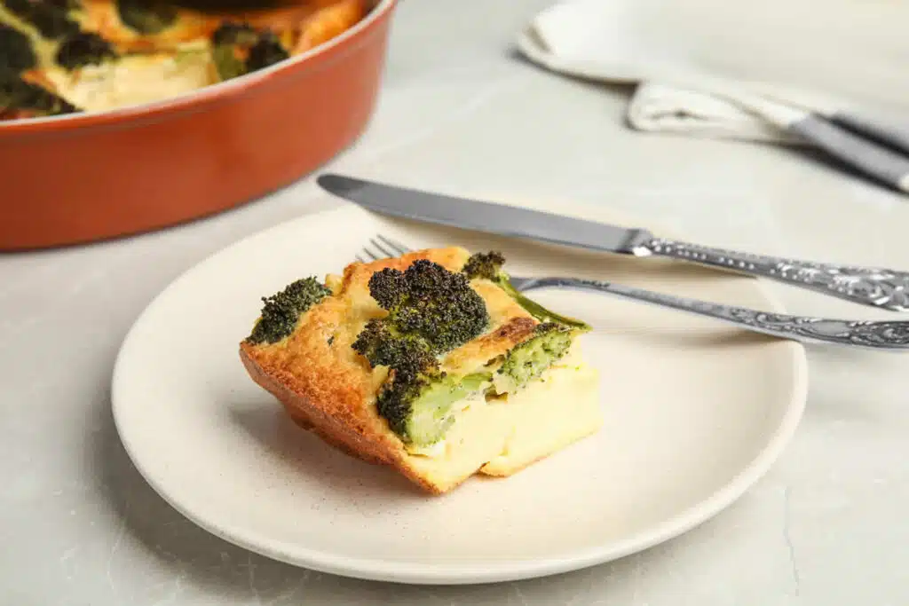 Tarte sans pâte au brocoli