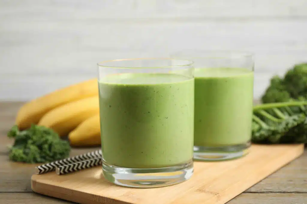 Smoothie banane et chou