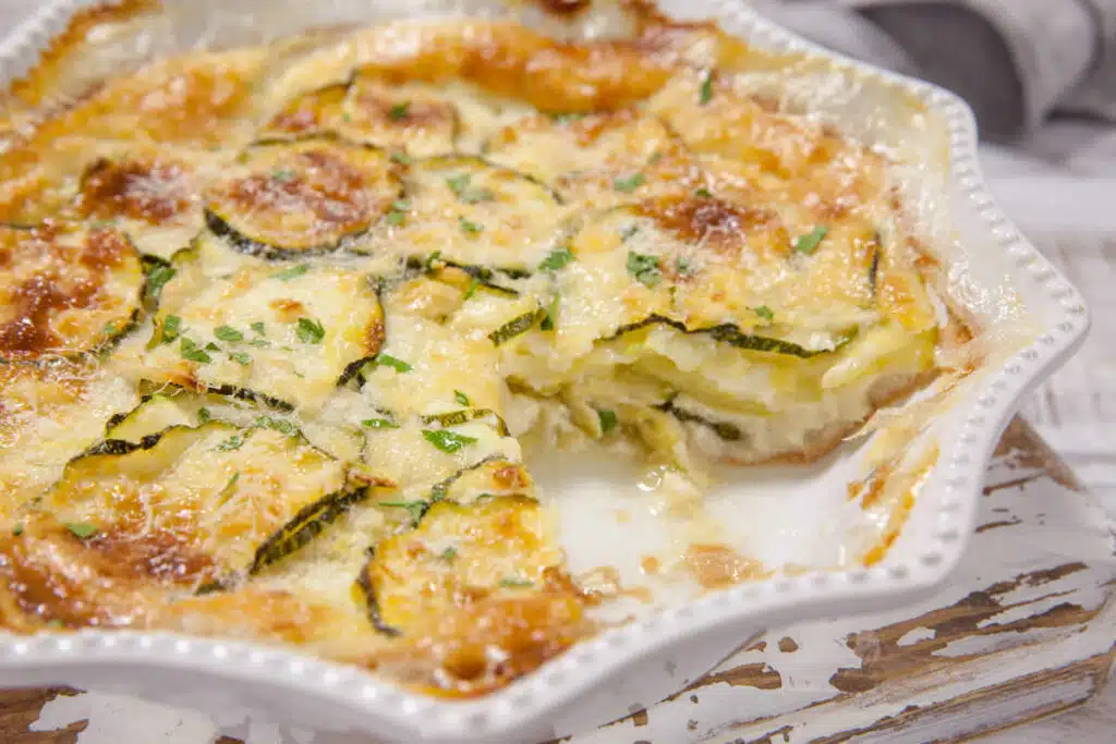 Gratin de courgettes à la béchamel