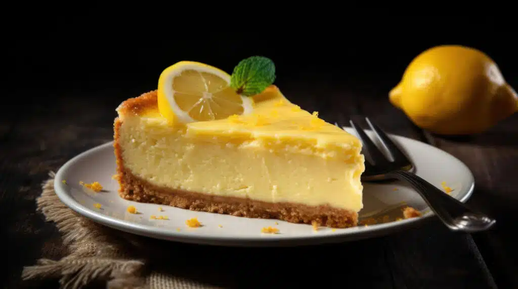 Gâteau crémeux au fromage et citron