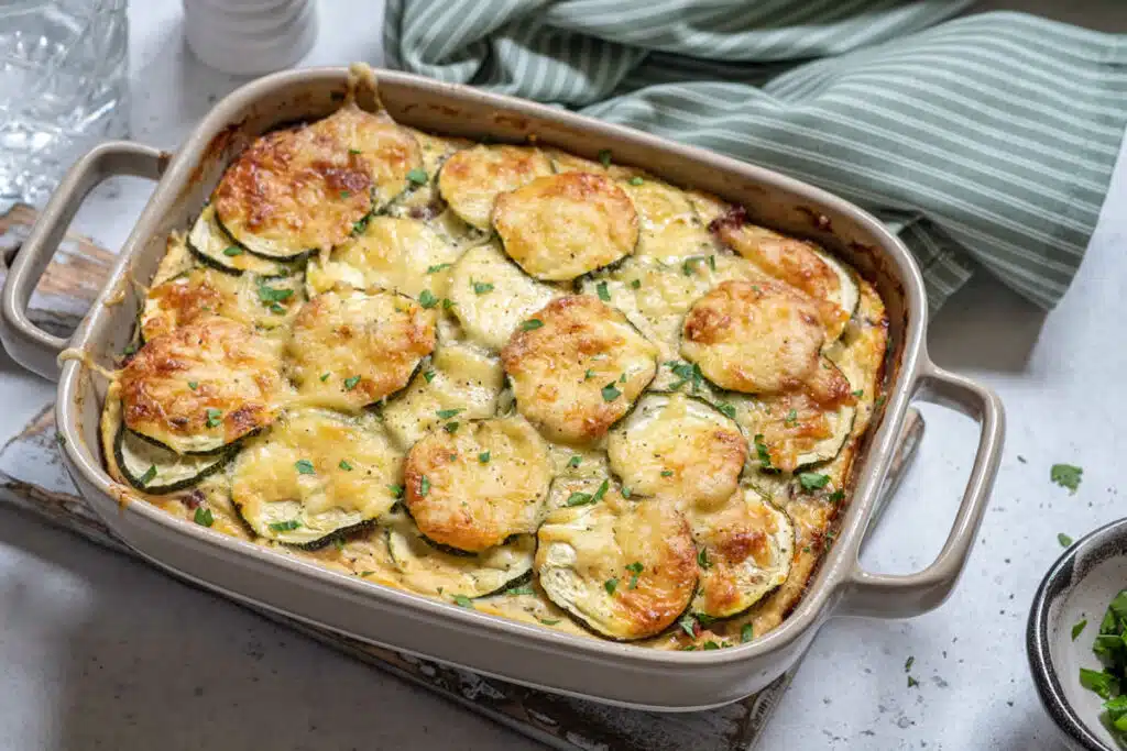 Gratin de courgette et fromage