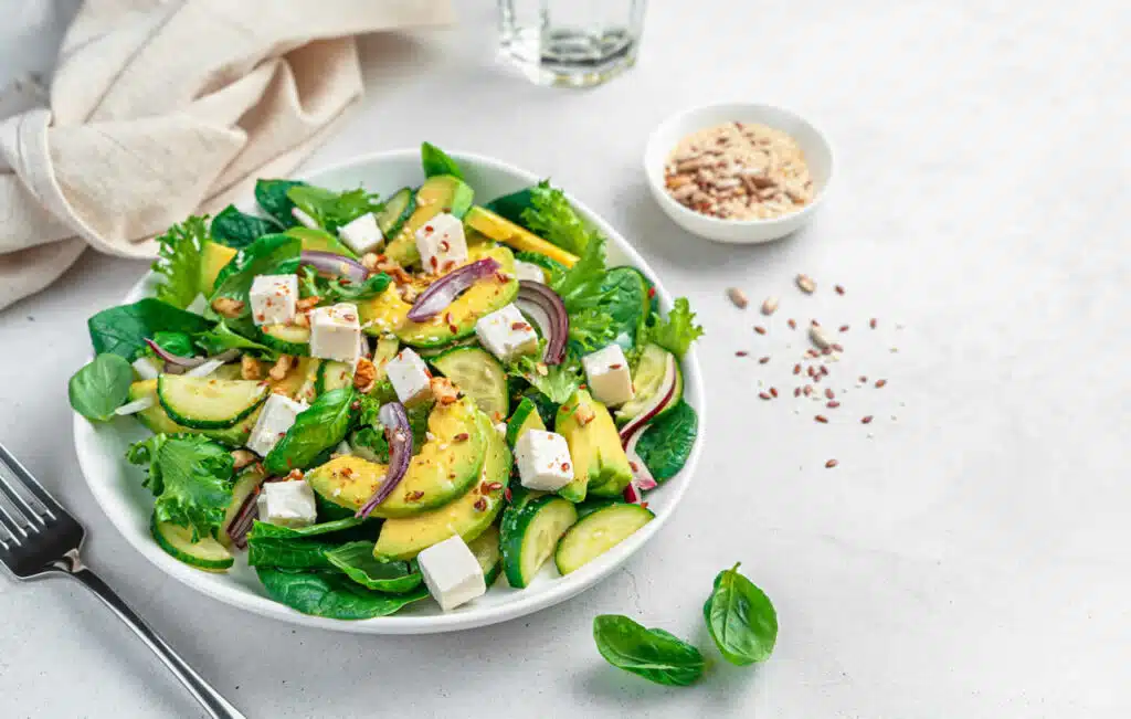 Salade avocat concombre