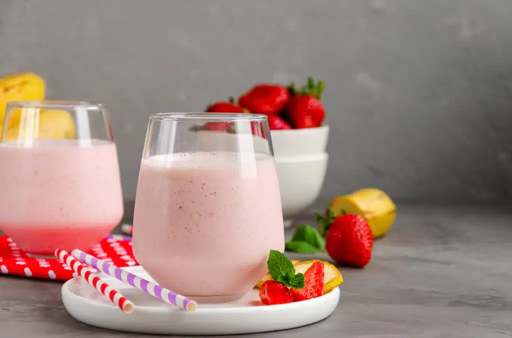 Smoothie aux fraises