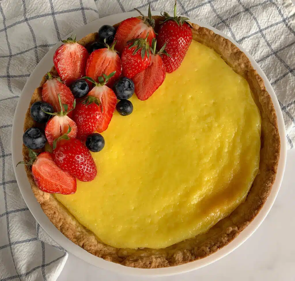 Tarte à la crème pâtissière