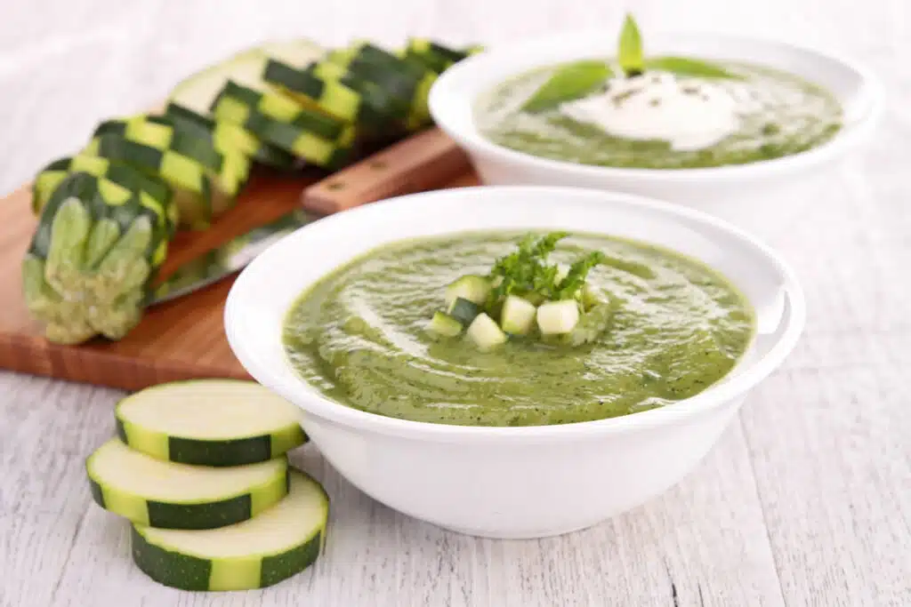 Velouté de courgettes au fromage