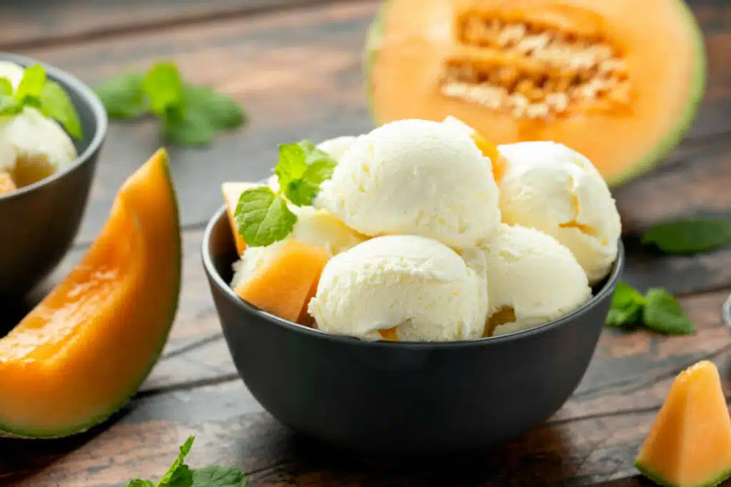 Crème glacée au melon