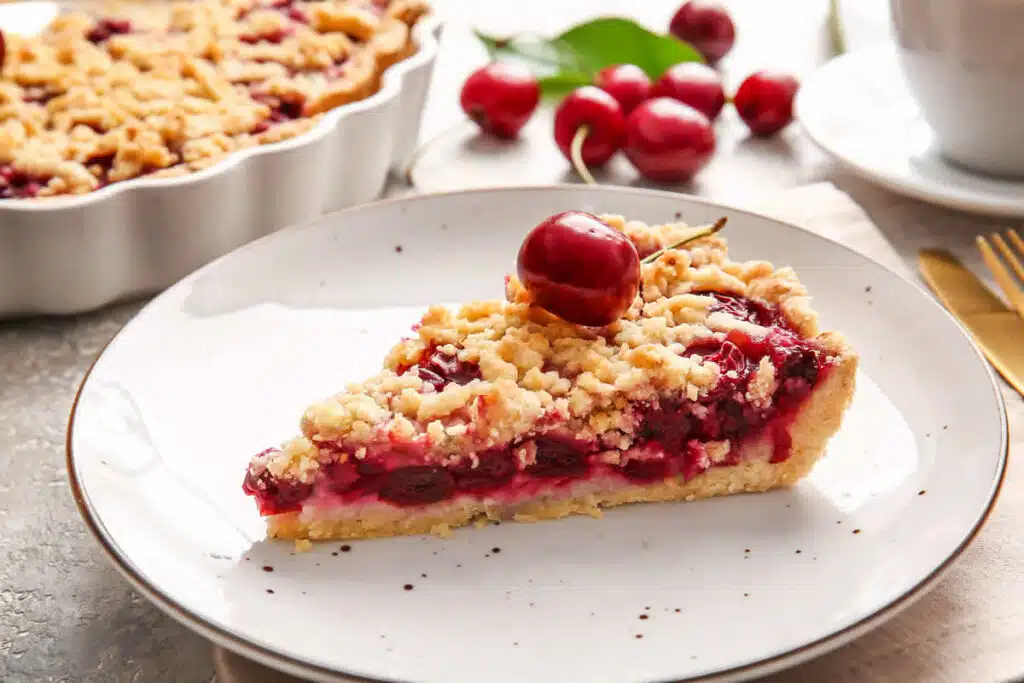 Crumble aux cerises