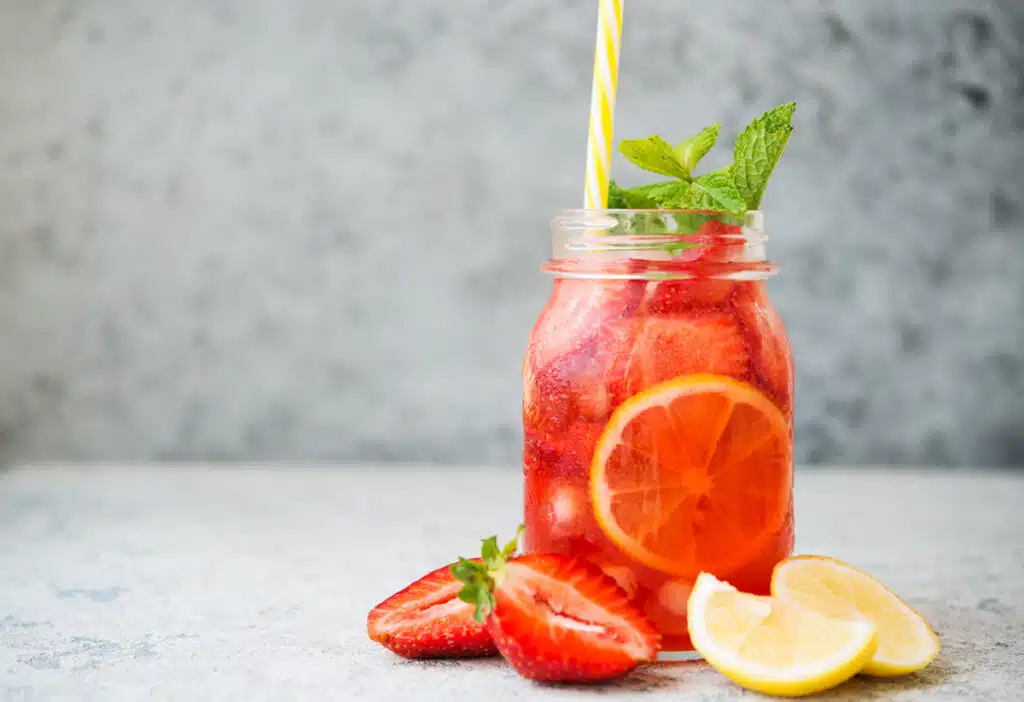 Limonade aux fraises