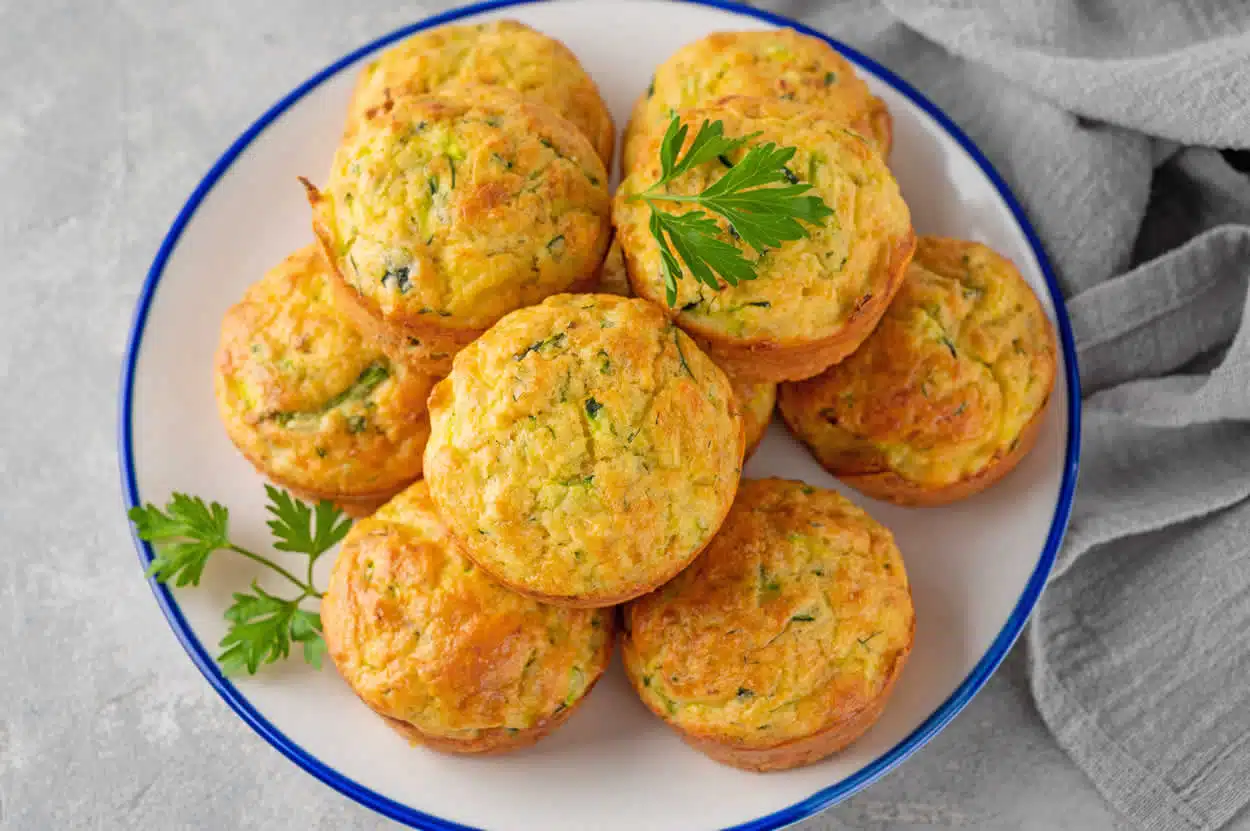 Muffins aux courgettes et parmesan