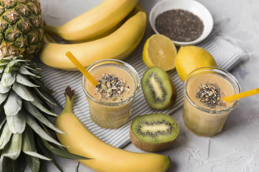 Smoothie Kiwi banane ananas