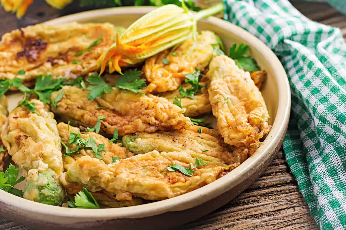 Beignets de fleurs de courgette