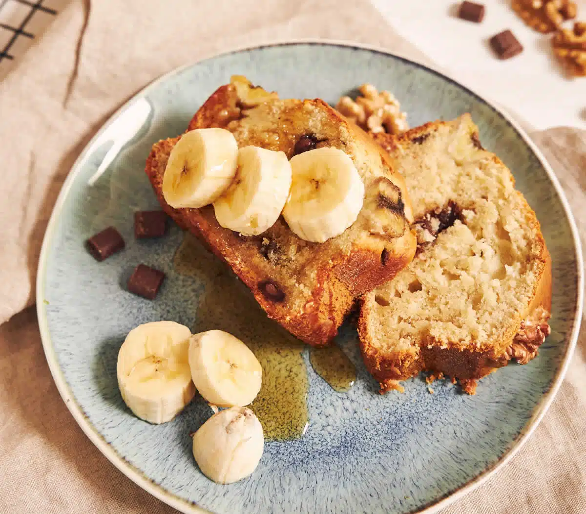 Cake Banane Noix et Chocolat