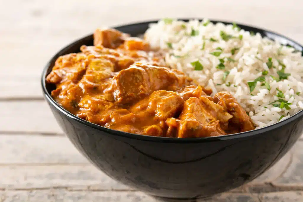 Poulet au curry et crème