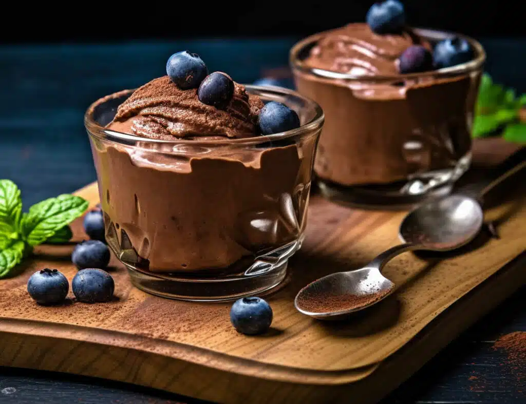 Dessert mousse au chocolat onctueuse