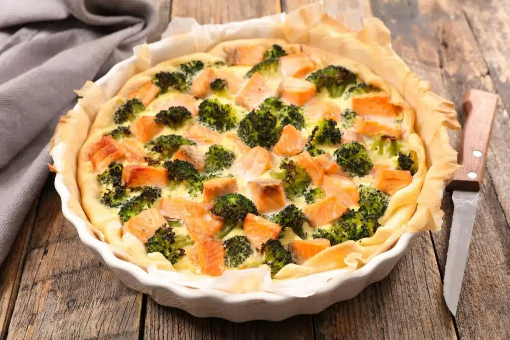 Quiche saumon brocolis