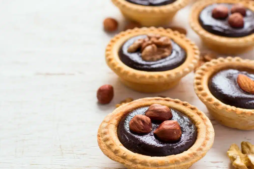 Tartelettes au chocolat et aux noisettes