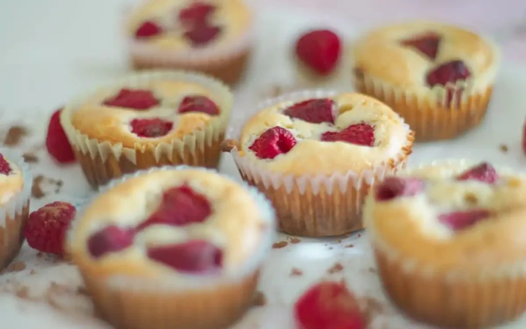 Muffins healthy aux framboises