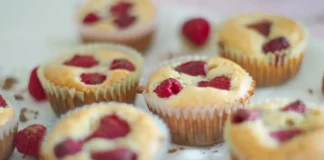 Muffins healthy aux framboises