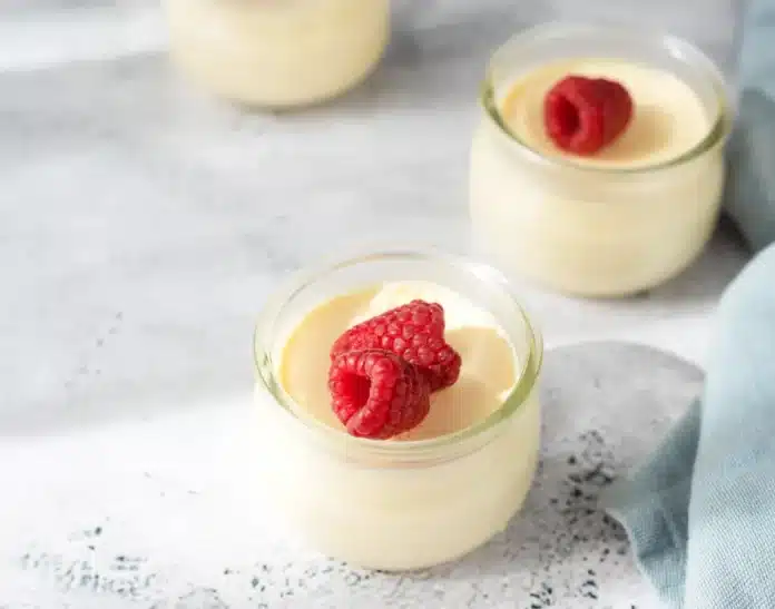 Crème dessert pour terminer le repas