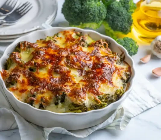 Gratin de chou-fleur et brocolis