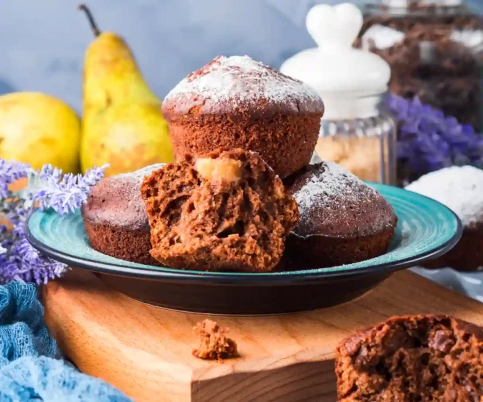 Muffins chocolat poires