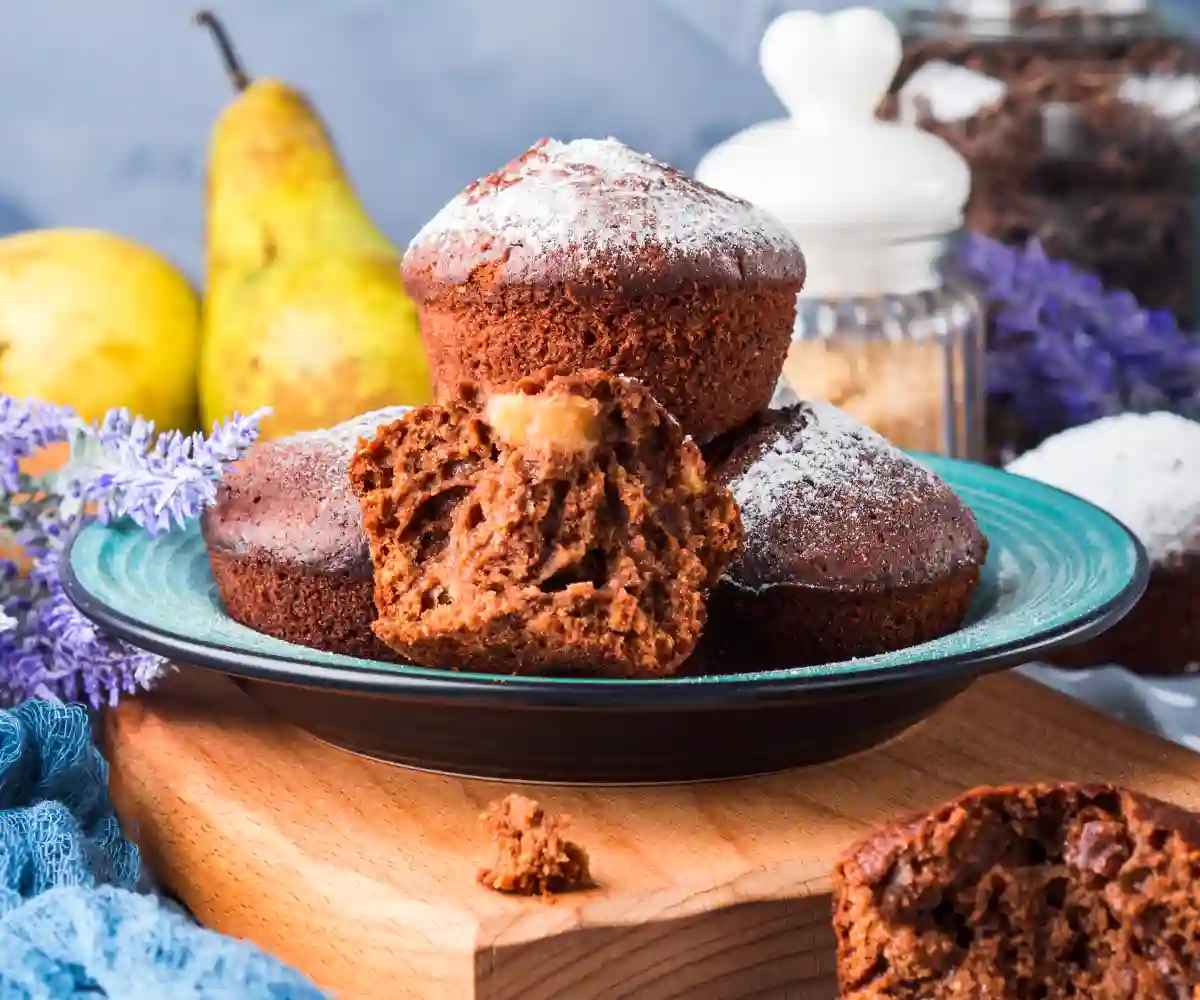 Muffins au chocolat et aux poires