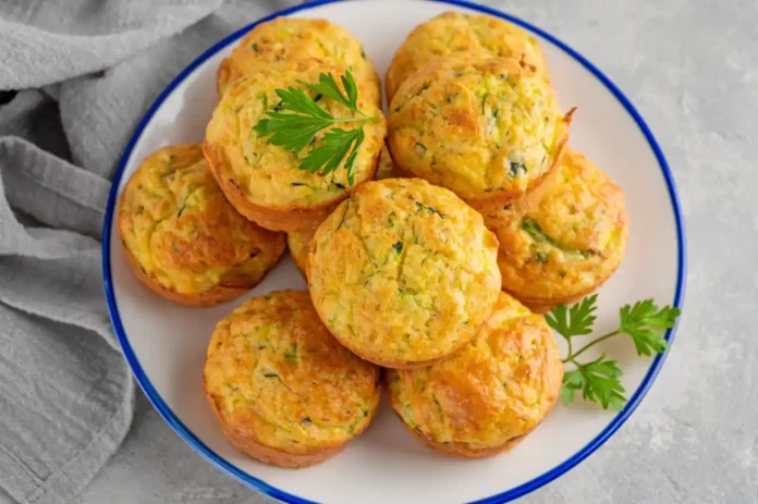 Muffins courgettes avec fromage herbes