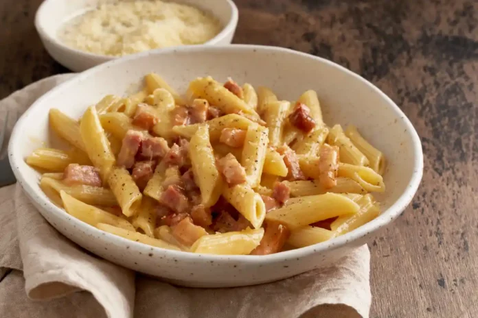 Penne pancetta