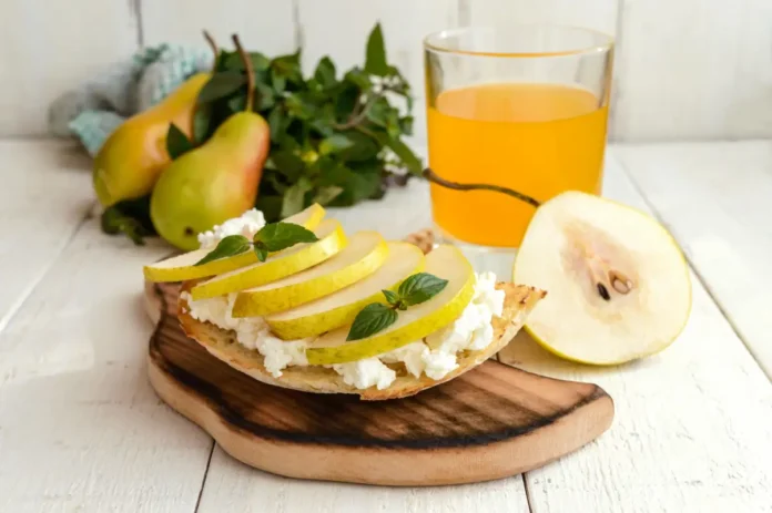 Bruschetta fromage poire